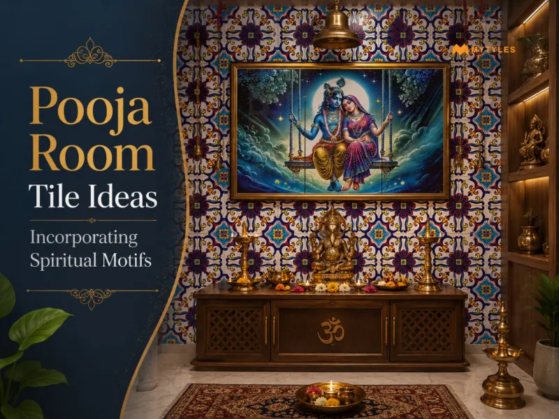 Spiritual Motif Tile Designs for Modern Pooja Rooms