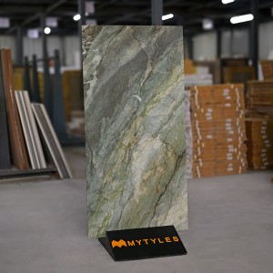 undefined-Vitrified Green Floor and Wall Tile Code29206 (600x1200mm, Matt)