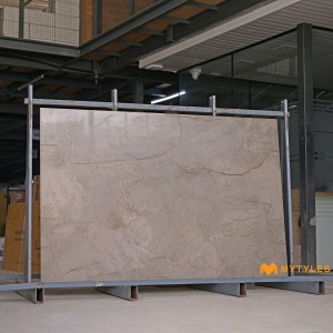 undefined-Vitrified Gray Slab Floor and Wall Tile Code35071 (1200x1800mm, Matt)