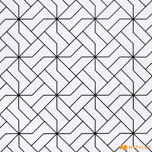 undefined-White and Black Moroccan Floor and Wall Tile Code27898 (600x600mm, Matt)