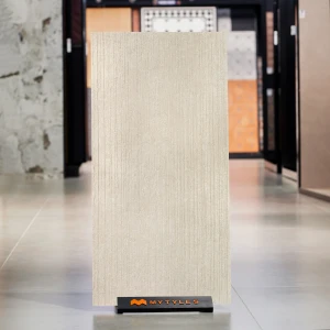 undefined-Vitrified Cream Textured Wall Tile Code37011 (600x1200mm, Matt)
