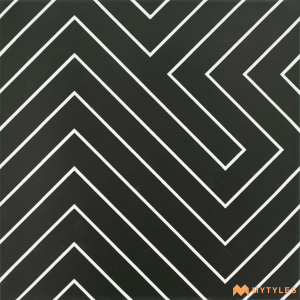 undefined-Ceramic Black and White Moroccan Tile Code25913 (300x300mm, Matt)