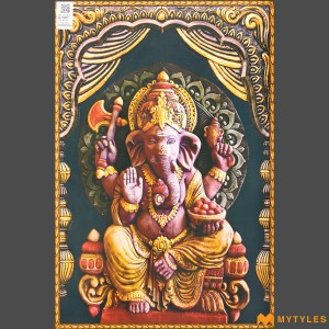 undefined-Divine Ganesha Poster Wall Tile Code32874 (2x3 Feet, Matt)-PPM-65