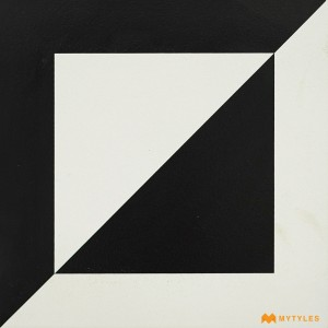 undefined-White and Black Moroccan Floor and Wall Tile Code2827 (300x300mm, Matt)