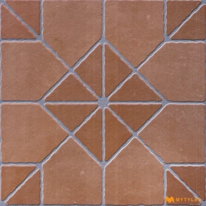 undefined-Vitrified Brown Digital Parking Floor and Wall Tile Code38372 (400x400mm, Matt)