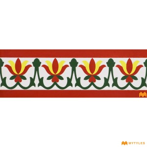 undefined-Ceramic Terracotta Carpet Design Floor and Wall Tile Code33725 (100x300mm, Matt)