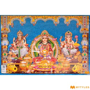 undefined-Vitrified Pink 3 Gods Poster Wall Tile Code33638 (600x900mm, Glossy)