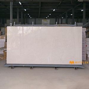 undefined-Vitrified Beige Slab Floor and Wall Tile Code35076 (1200x2400mm, Glossy)