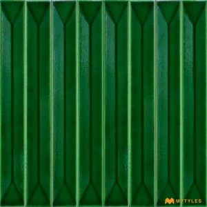 undefined-Imported Green Subway Wall Tile Code29025 (50x400mm, Glossy)