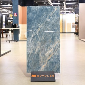 undefined-Vitrified Blue Floor and Wall Tile Code37024 (600x1200mm, Glossy)