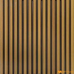 undefined-Brown Louver Wall Panels Code34785 (6Inchx8Feet, Matt)