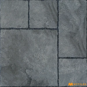 undefined-Cobble Gray Vitrified Digital Parking Tile Code39121 600x600mm 3Pc 12mm
