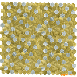 undefined-Mossaic Metal Tile Code23662 (300x300mm, Metallic)