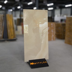 undefined-Vitrified Cream Floor and Wall Tile Code10338 (600x1200mm, Glossy)