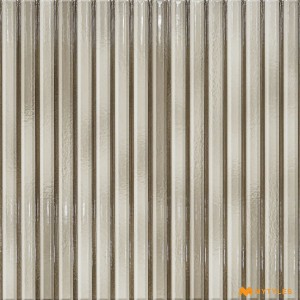 undefined-Ceramic Gray Fluted Wall Tile Code31430 (300x300mm, Glossy)
