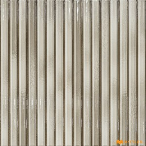 undefined-Ceramic Gray Fluted Wall Tile Code31430 (300x300mm, Glossy)
