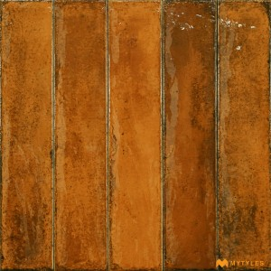 undefined-Imported Orange Subway Wall Tile Code28739 (50x400mm, Glossy)