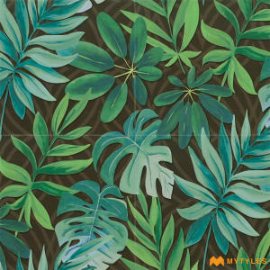 undefined-Ceramic Green Tropical Tile Code25904 (300x300mm, Matt)