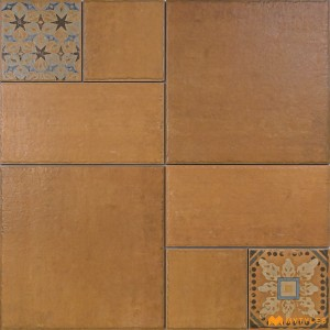 undefined-Vitrified Brown Modular Floor and Wall Tile Code35149 (500x500mm, Matt)
