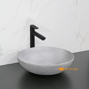 undefined-Quartz Grey Wash Basin Code36128 (400x400x100mm, Matt)