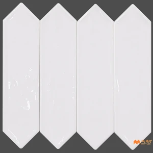 undefined-White Picket Subway Wall Tile Code38103 (75x300mm, Glossy)
