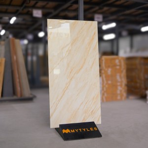 undefined-Vitrified Cream Floor and Wall Tile Code30663 (600x1200mm, Glossy)