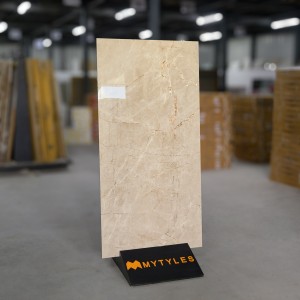 undefined-Vitrified Cream Floor and Wall Tile Code28946 (600x1200mm, Glossy)