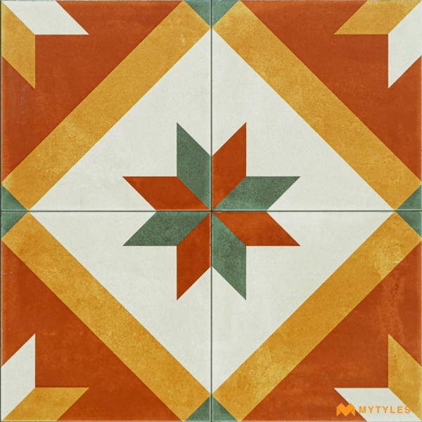 Carpet Rangoli Tiles-Red Carpet Design Floor and Wall Tile Code31113HL2 (300x300mm, Matt)