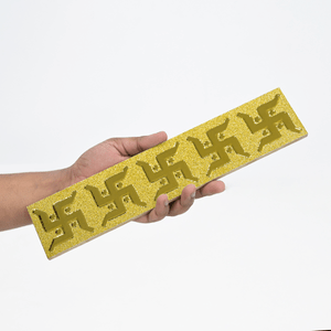 undefined-Ceramic Border Tile Code11868 (63x300mm, Metallic)-SWASTIK