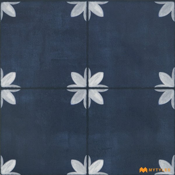 Moroccan Tiles-Ceramic Blue Moroccan Floor and Wall Tile Code28235 (300x300mm, Matt)