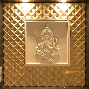 undefined-Mint Stone Vinayaka Stone Mural Code33214 (600x600mm, Stone)-MYTMU046 