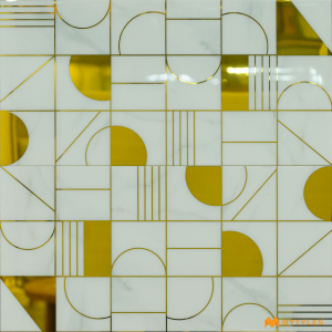 undefined-Imported Gold Highlighter Wall Tile Code25579 (300x600mm, High Glossy)