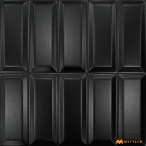 undefined-Ceramic Black Textured Wall Tile Code26671 (300x300mm, Matt)