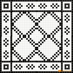 undefined-White and Black Carpet Design Floor and Wall Tile Code30714 (300x300mm, Matt)