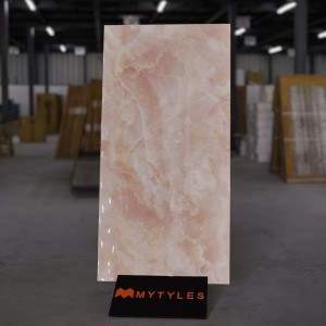 undefined-Vitrified Pink Floor and Wall Tile Code21158 (600x1200mm, Glossy)