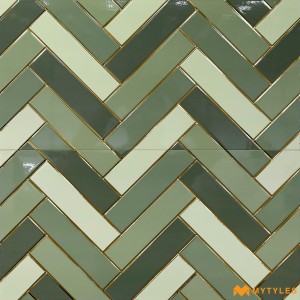 undefined-Ceramic Green Highlighter Wall Tile Code36027 (300x600mm, Glossy)
