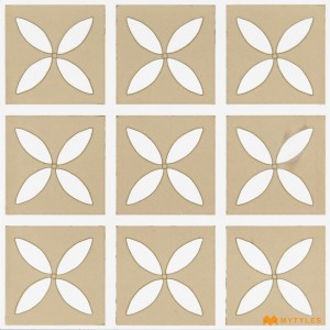 undefined-Vitrified Cream Moroccan Floor and Wall Tile Code31761 (300x300mm, Matt)