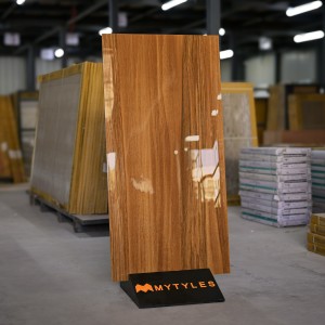 undefined-Vitrified Brown Wooden Floor and Wall Tile Code17566 (600x1200mm, Glossy)
