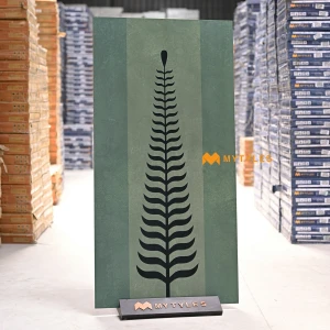 undefined-Fern Silhouette Green Matt Tropical GVT Tile Code39539HL 600x1200mm 2Pc