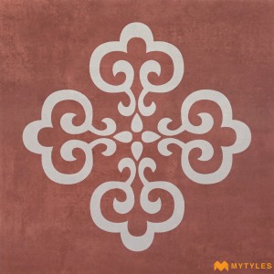 undefined-Ceramic Terracotta Moroccan Floor and Wall Tile Code35002A (300x300mm, Matt)