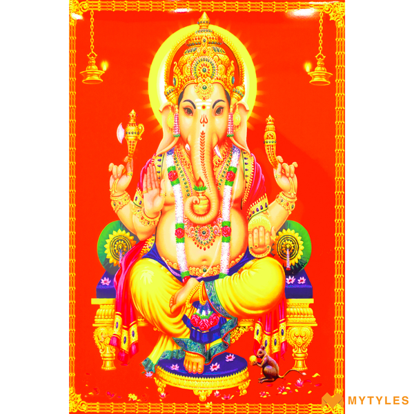 Poster Wall Tile-Ganesha Poster Wall Tile Code26047 (300x450mm, Glossy)