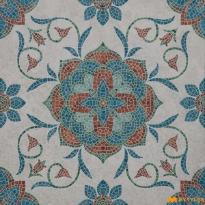 undefined-Vitrified Blue Moroccan Floor and Wall Tile Code33450 (600x600mm, Matt)