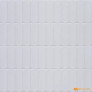 undefined-Ceramic White Geometric Wall Tile Code38241 (300x600mm, Matt)