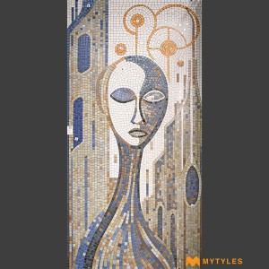 undefined-Vitrified Urban Serenity Poster Wall Tile Code35413 (1200x2400mm, Sugar)