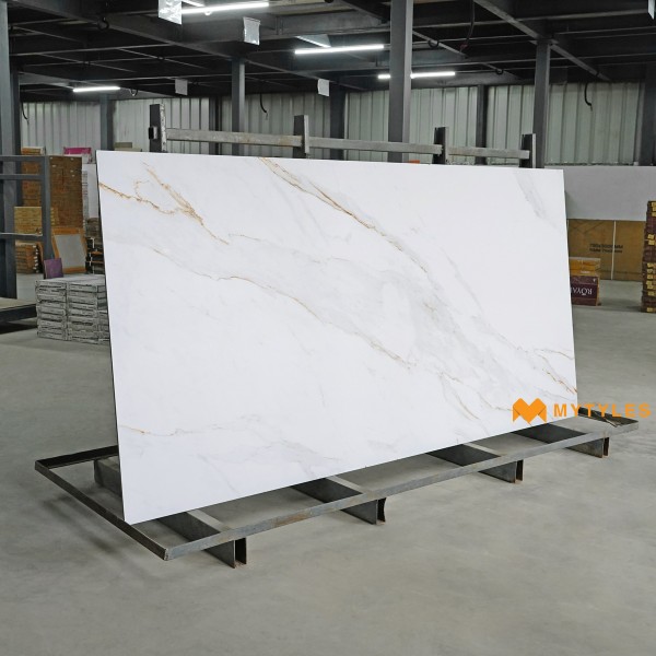 4x8 Ft White Marble Design Slab Tile -code29112