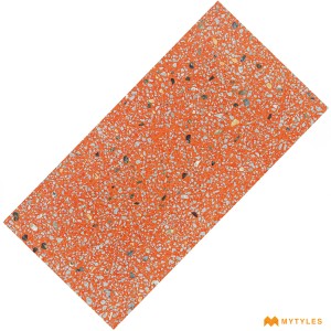 undefined-Red Vitrified Terrazzo Floor and Wall Tile Code29755 (600x1200mm,Matt)