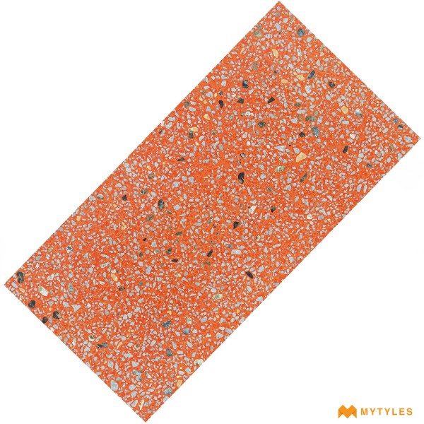 Glazed Vitrified-Red Vitrified Terrazzo Floor and Wall Tile Code29755 (600x1200mm,Matt)