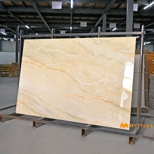 undefined-Vitrified Cream Slab Floor and Wall Tile Code29618 (1200x1800mm, Glossy)