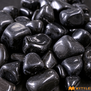undefined-Black Pebble Stone Code-PEB-70 (1Kg, Glossy)