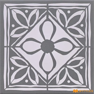 undefined-Vitrified Gray Moroccan Floor and Wall Tile Code38599 (200x200mm, Matt)